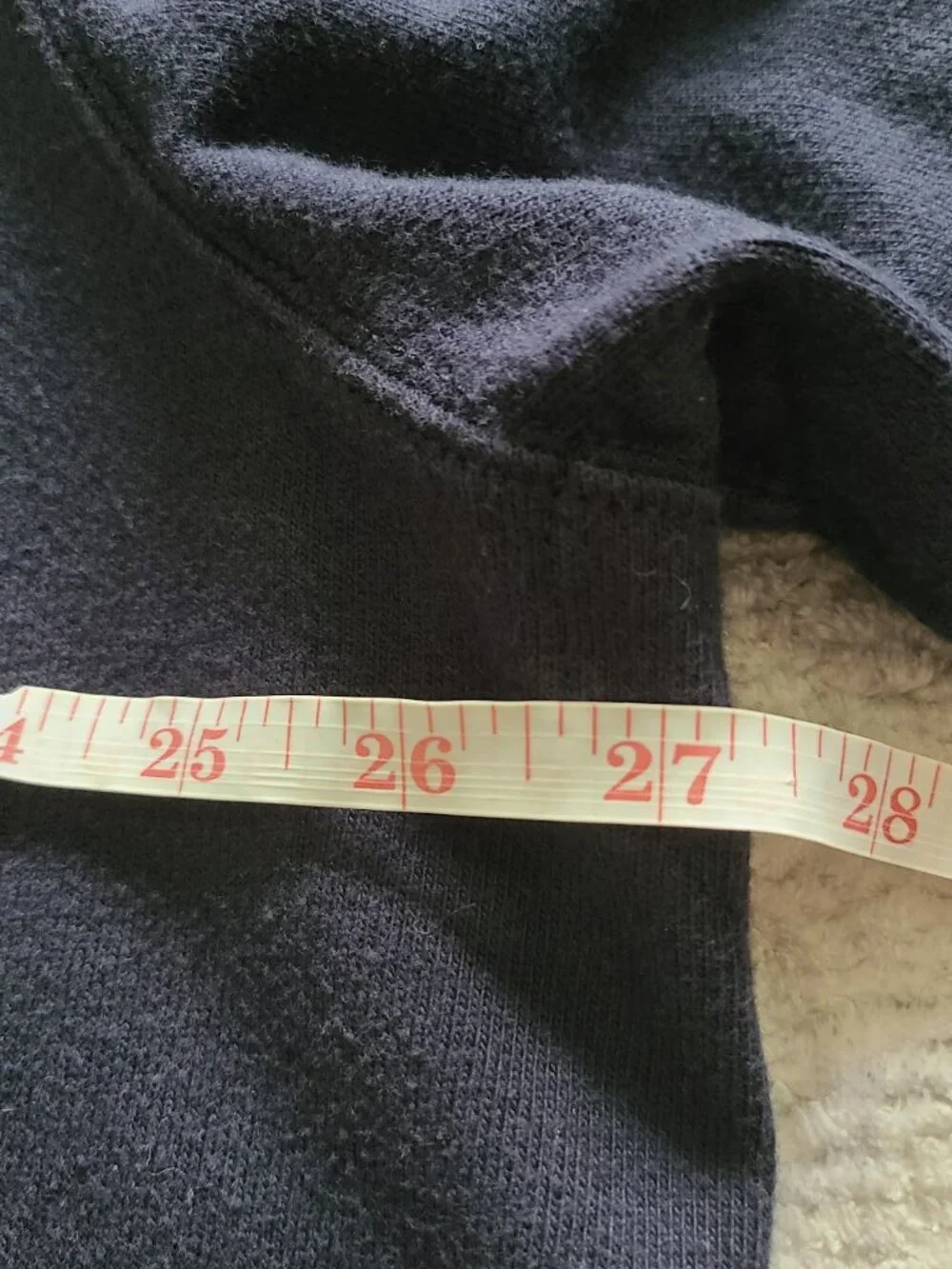 Vtg Polo Ralph Lauren Rugby Shirt 2LT Tall Navy Cream Elbow Patch Big & Tall